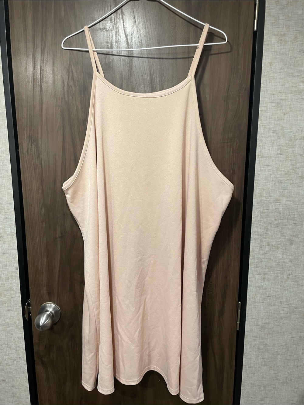 Wallflower Beige Spaghetti Strap Swing Dress